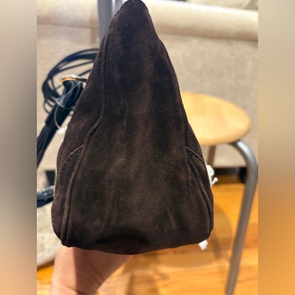 NWT Kate Spade Oak Park Small Rue Chocolate Suede Shoulder Bag - Picture 9 of 17